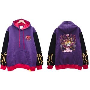 Ohmonah x HOLOSTARS English-Tempus - Collection Pullover Hoodie Purple Black L